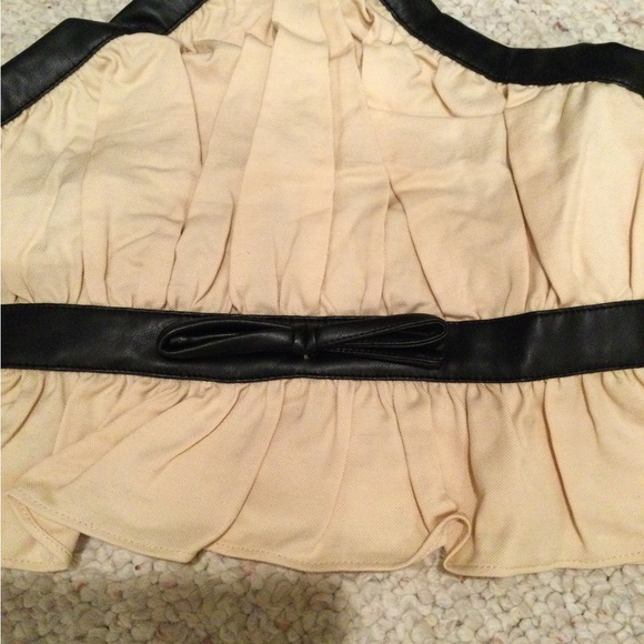 We Wore What Criss Cross Halter Top with Black vegan Trim - Picture 6 of 9